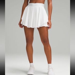 NWT Lululemon Court Rival High Rise Skirt *Long, size 4, white.